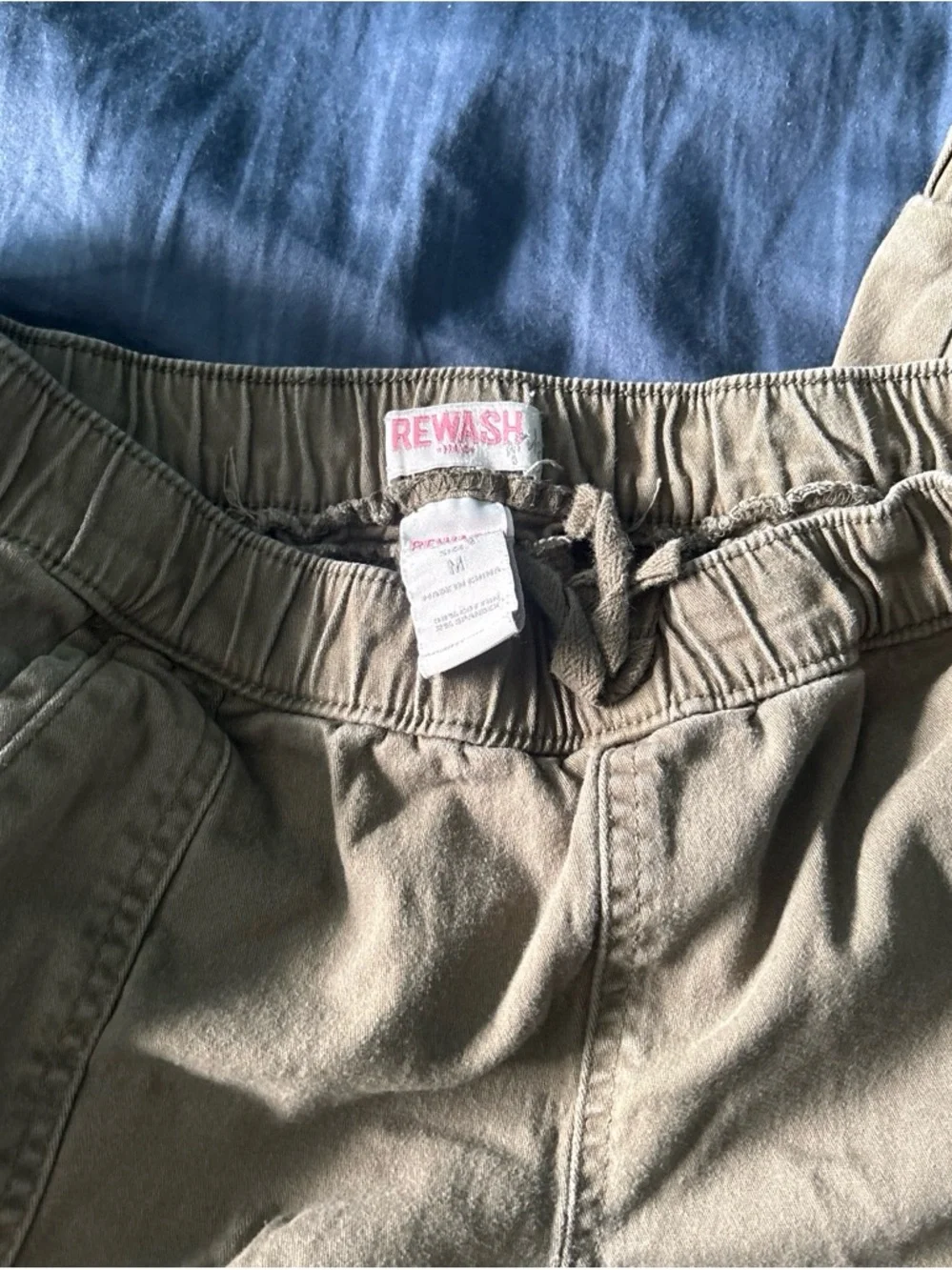 Rewash Olive Khaki Cargo Jogger Pants